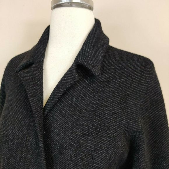 Eileen Fisher Wool Blazer women size large charcoal gray - Picture 4 of 6
